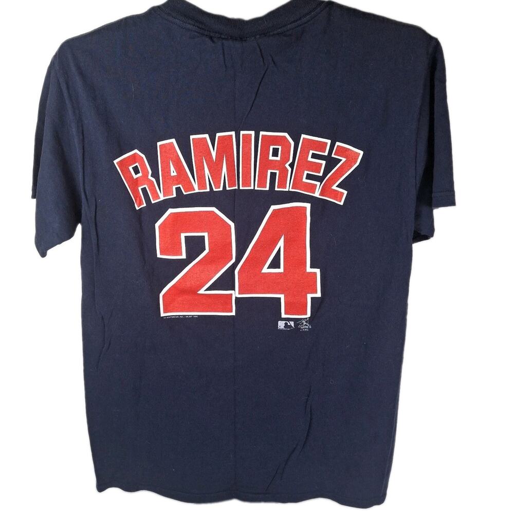 Vtg 90s Cleveland Indians Manny Ramirez 24 Shirt Lee Sport Youth XL Fits S